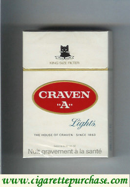 Craven A Lights king size filter cigarettes